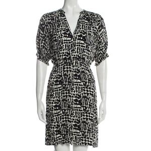 ba&sh black and white printed mini dress - Small